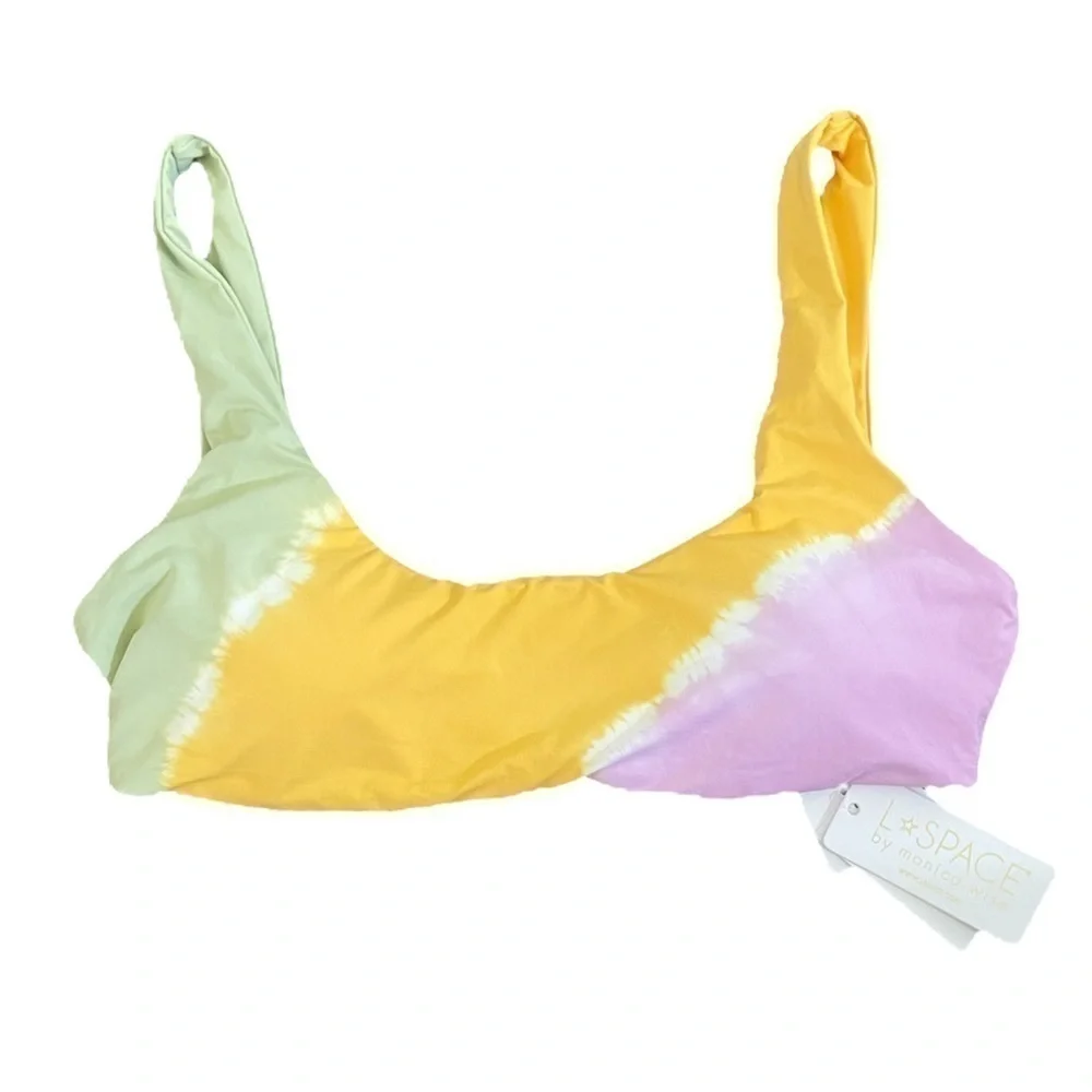 NWT L*SPACE Lizzie Bikini Top Tie Dye